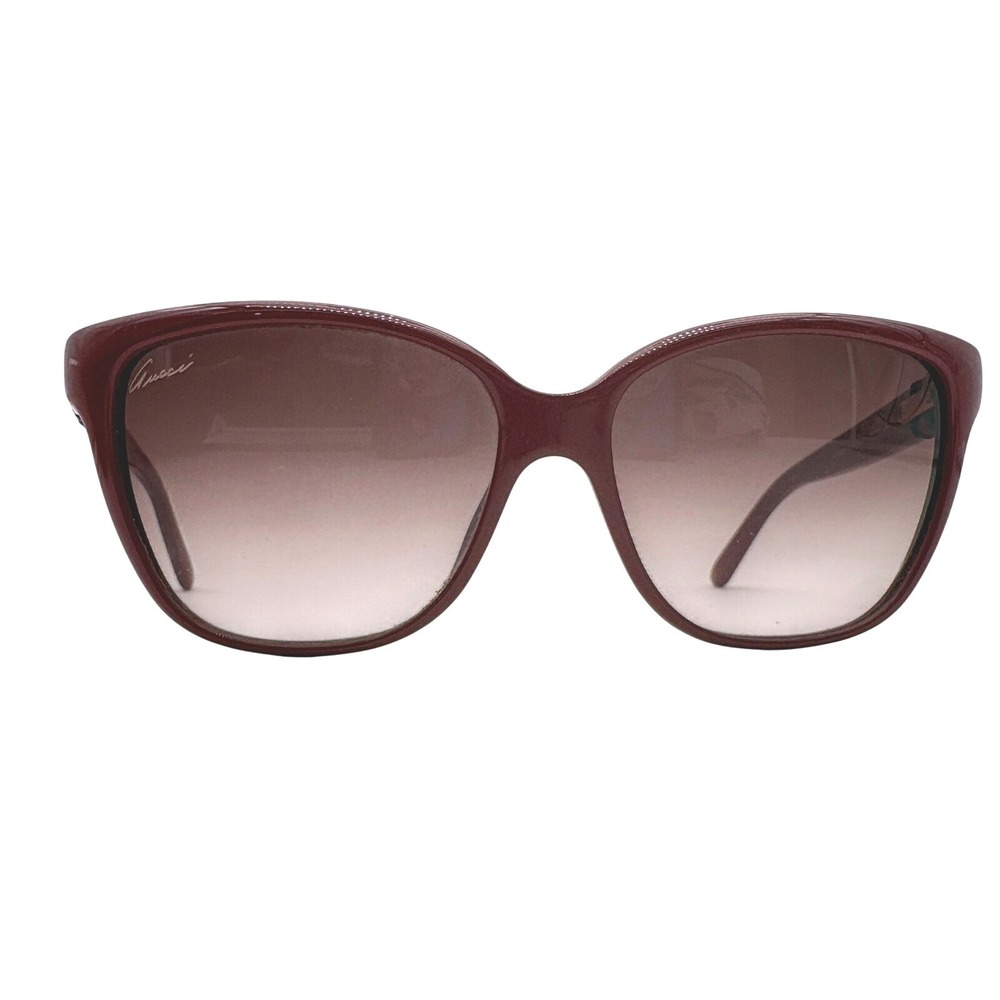 Gucci GG 3645/S Burgundy red Web Stripe ribbon Interlocking Butterfly Sunglasses